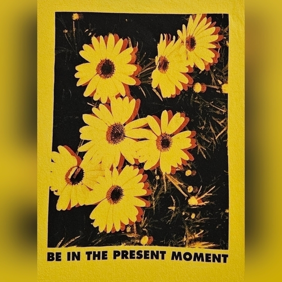 MIGHTY FINE T "BE IN THE PRESENT MOMENT" SZ XL YELLOW NWOT - Picture 3 of 5